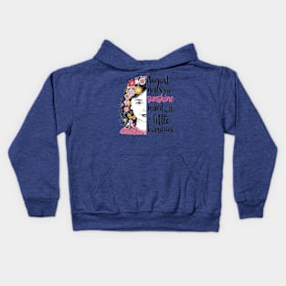 August Girls Are Sunshine Mixed With A Little Hurricane Kids Hoodie